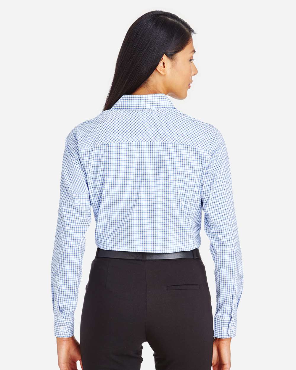 Devon & Jones-DG540W-Women's CrownLux Performance® Micro Windowpane Woven Dress Shirt - Image 9