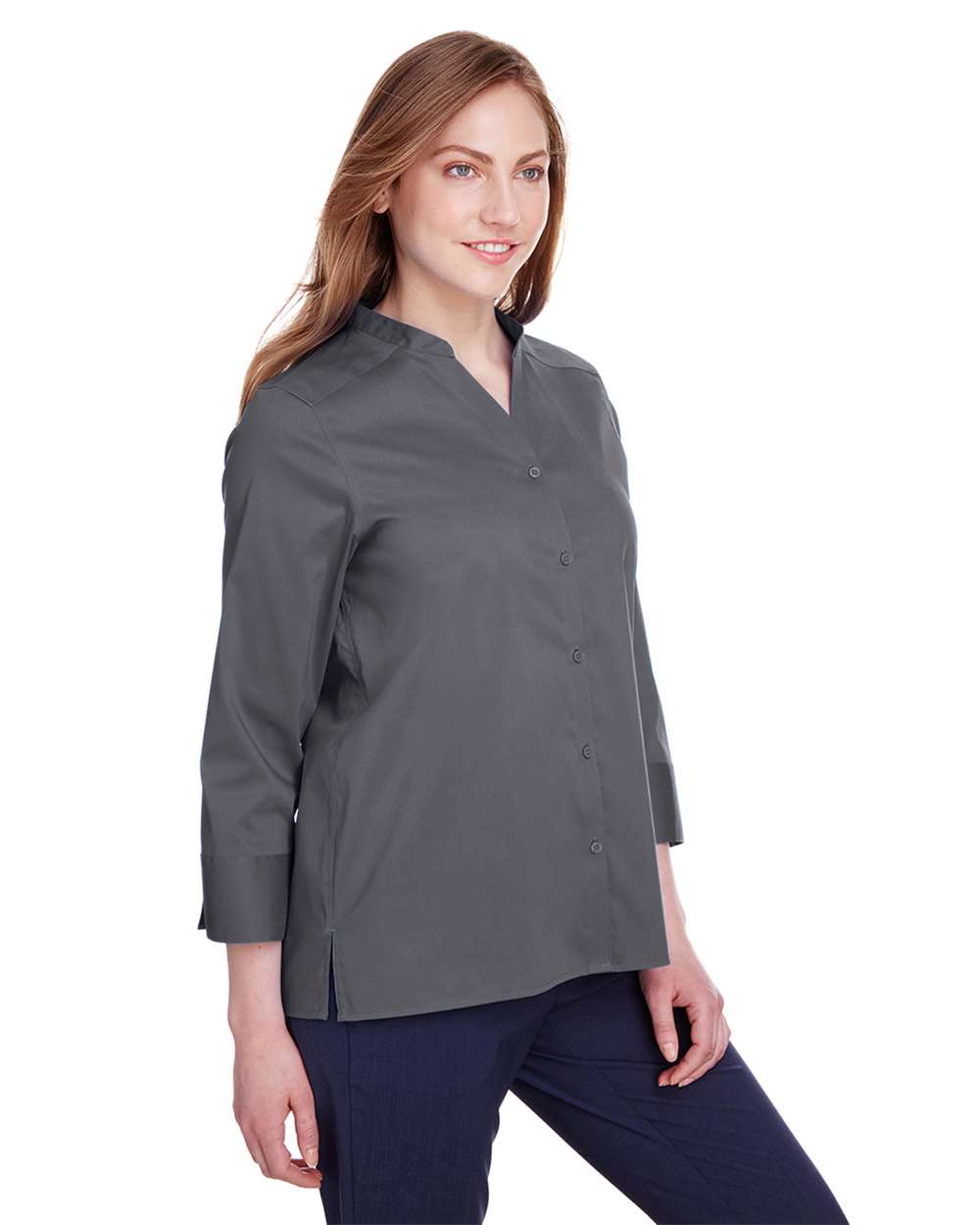 Devon & Jones-DG560W-Women's Crown Collection® Stretch Broadcloth Three-Quarter Sleeve Blouse - Image 10