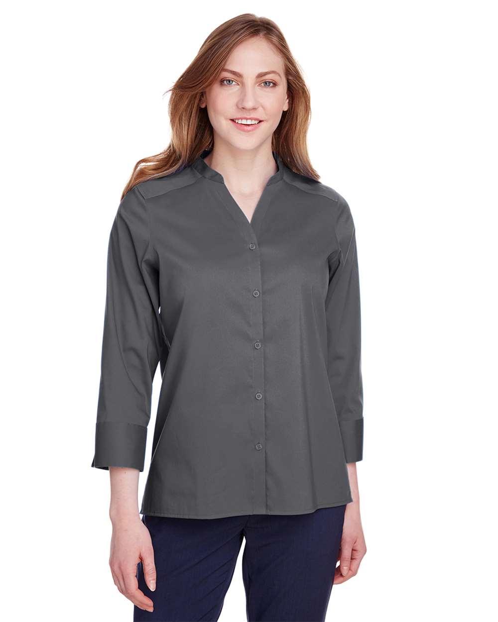 Devon & Jones-DG560W-Women's Crown Collection® Stretch Broadcloth Three-Quarter Sleeve Blouse - Image 9
