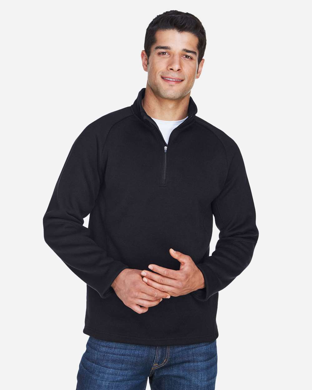 Devon & Jones-DG792-Unisex Bristol Sweater Fleece Quarter-Zip Pullover - Image 3