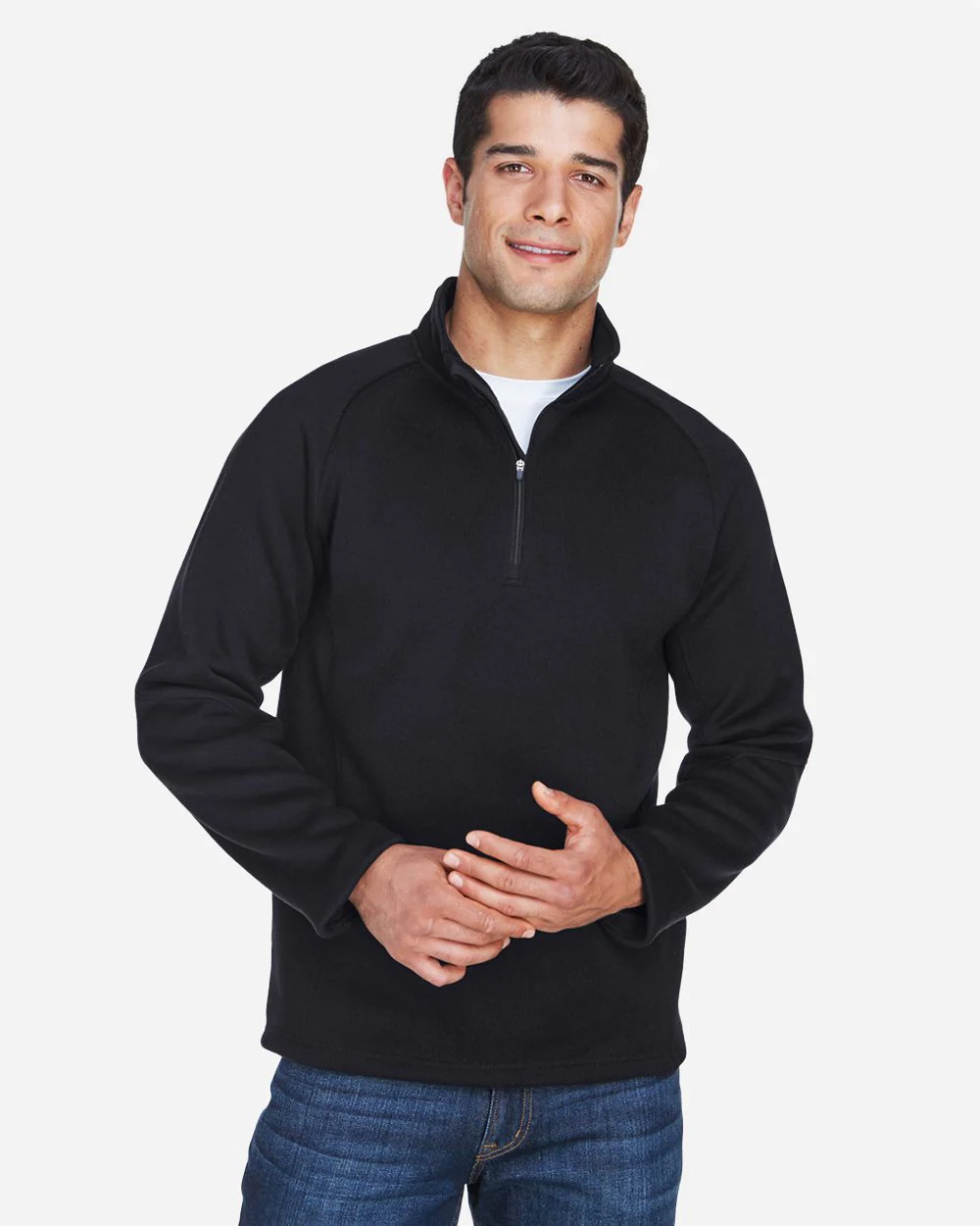 Devon & Jones-DG792-Unisex Bristol Sweater Fleece Quarter-Zip Pullover - Image 6