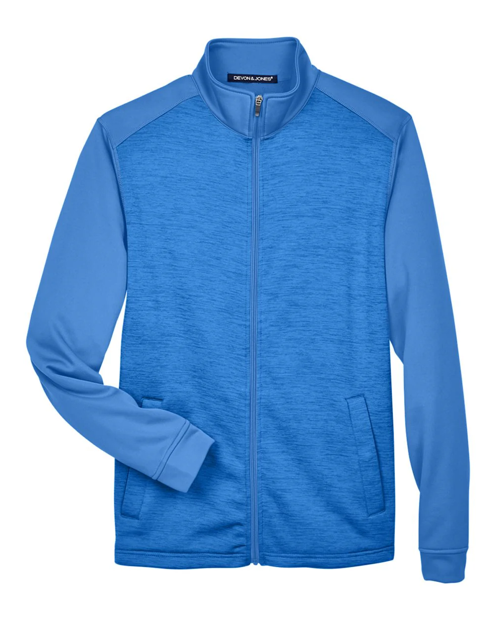 Devon & Jones-DG796-Men's Newbury Colorblock Mélange Fleece Full-Zip jacket - Image 12