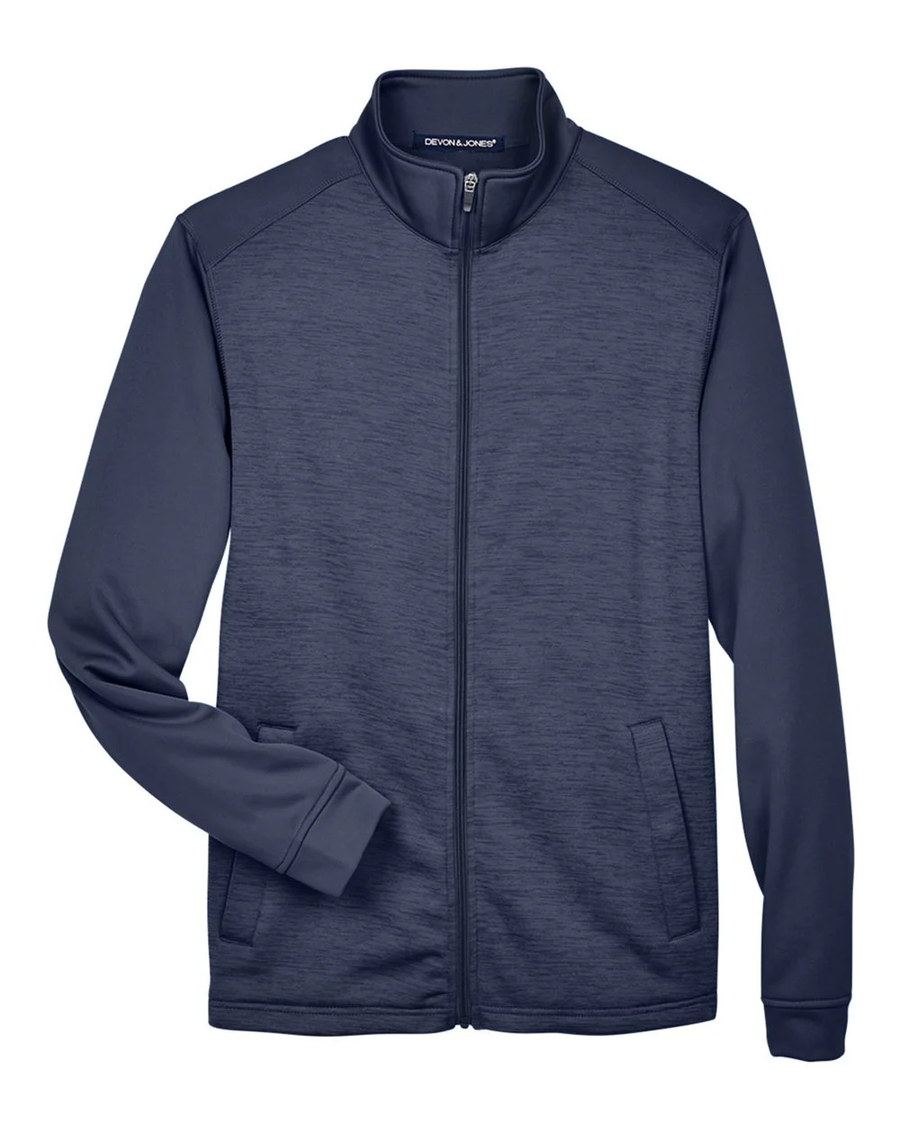 Devon & Jones-DG796-Men's Newbury Colorblock Mélange Fleece Full-Zip jacket - Image 17