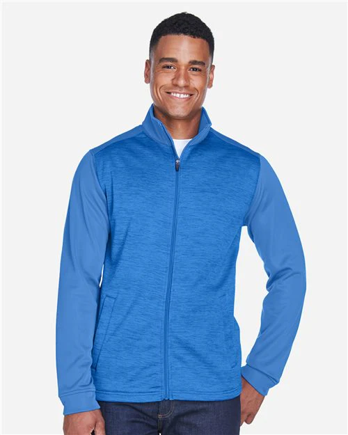 Devon & Jones-DG796-Men's Newbury Colorblock Mélange Fleece Full-Zip jacket - Image 23