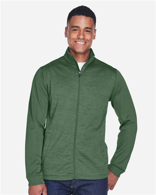 Devon & Jones-DG796-Men's Newbury Colorblock Mélange Fleece Full-Zip jacket - Image 24
