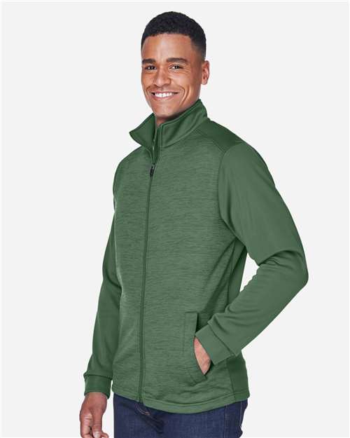 Devon & Jones-DG796-Men's Newbury Colorblock Mélange Fleece Full-Zip jacket - Image 25