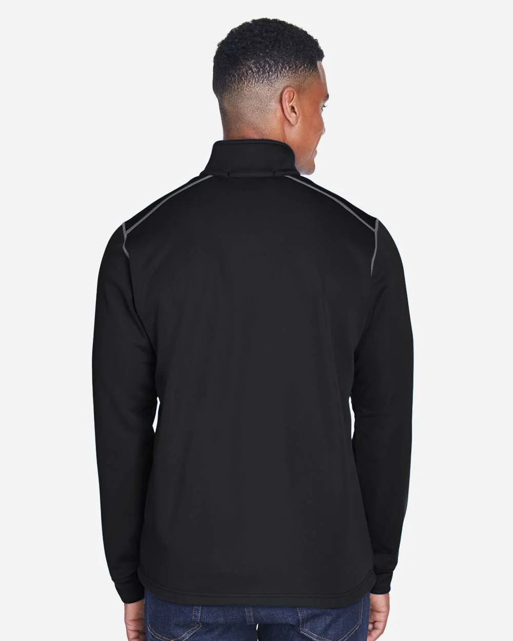 Devon & Jones-DG796-Men's Newbury Colorblock Mélange Fleece Full-Zip jacket - Image 5