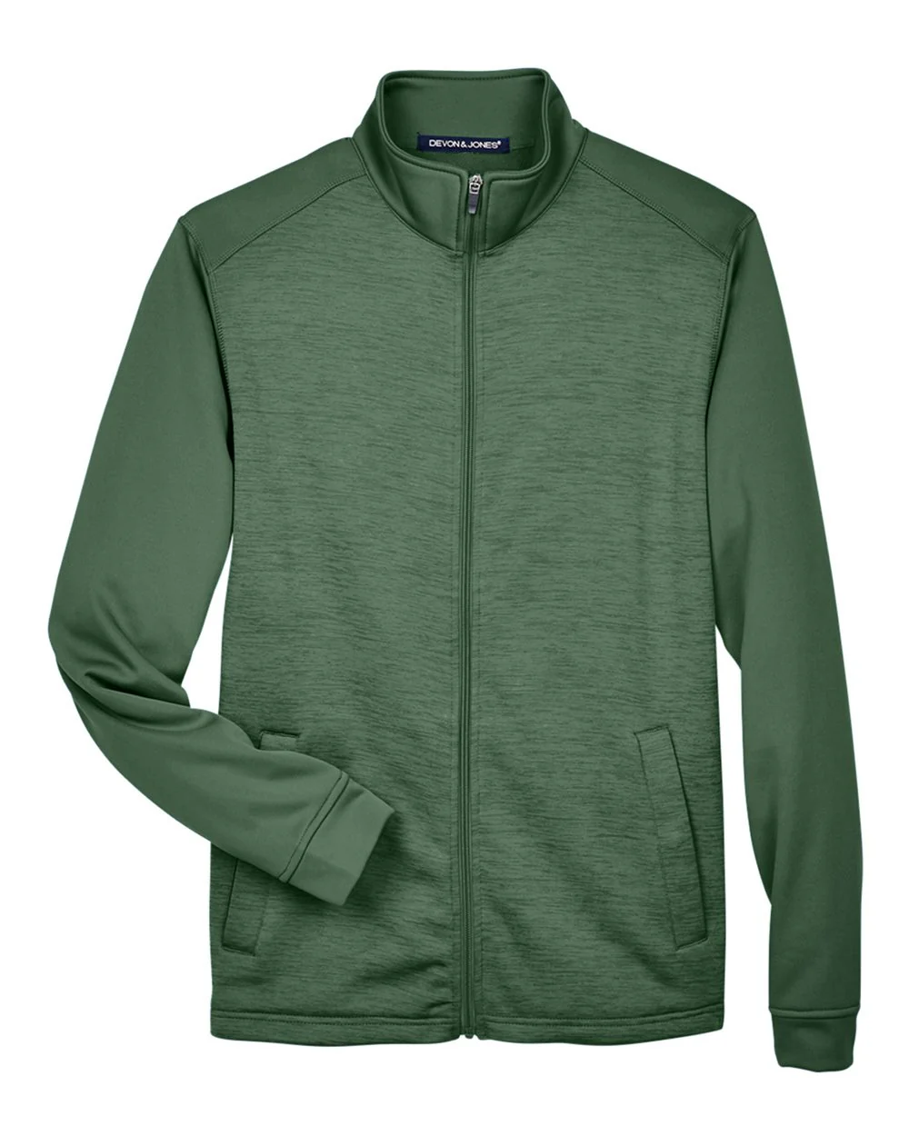 Devon & Jones-DG796-Men's Newbury Colorblock Mélange Fleece Full-Zip jacket - Image 7