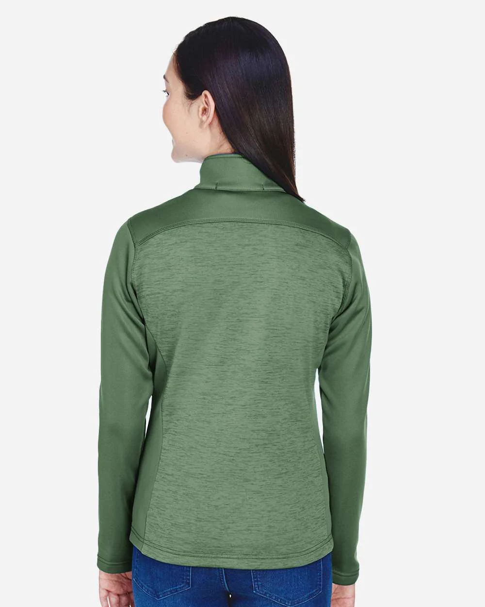 Devon & Jones-DG796W-Women's Newbury Colorblock Mélange Fleece Full-Zip Jacket - Image 11