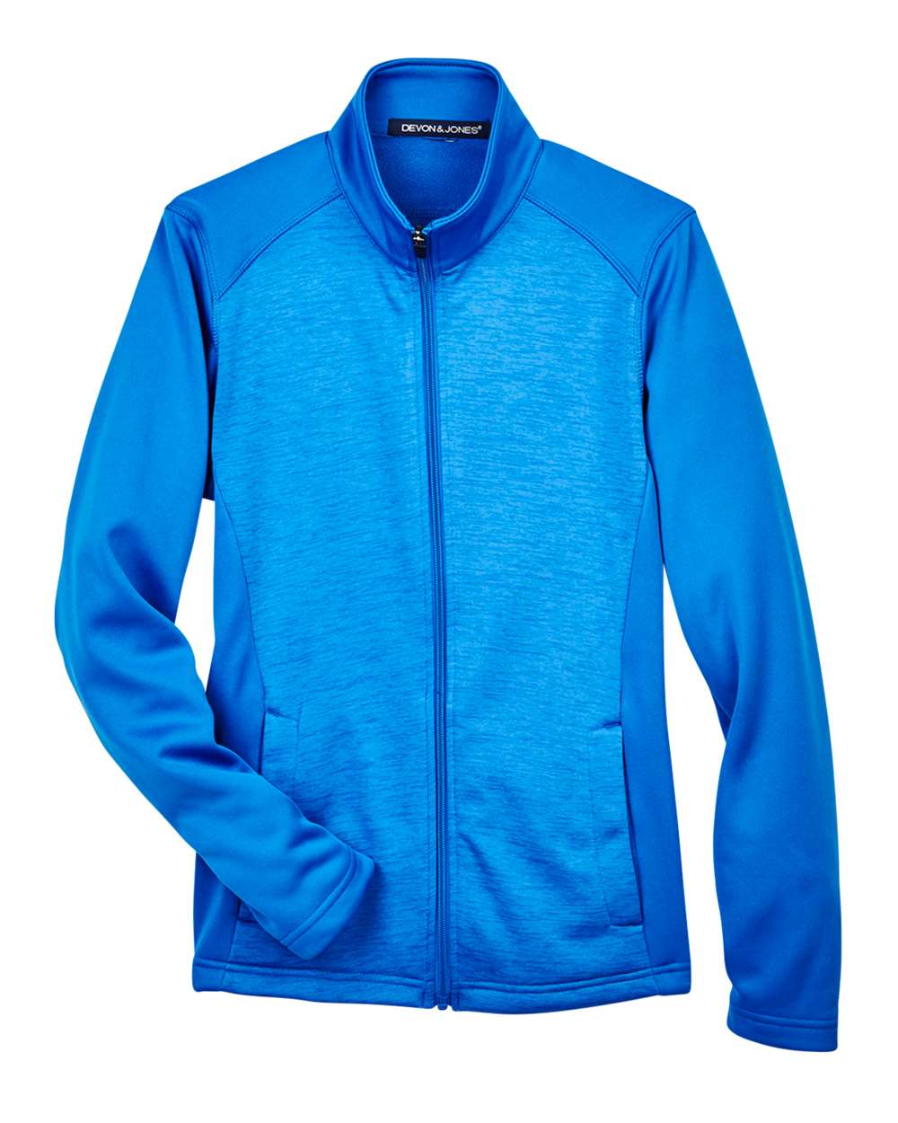 Devon & Jones-DG796W-Women's Newbury Colorblock Mélange Fleece Full-Zip Jacket - Image 12