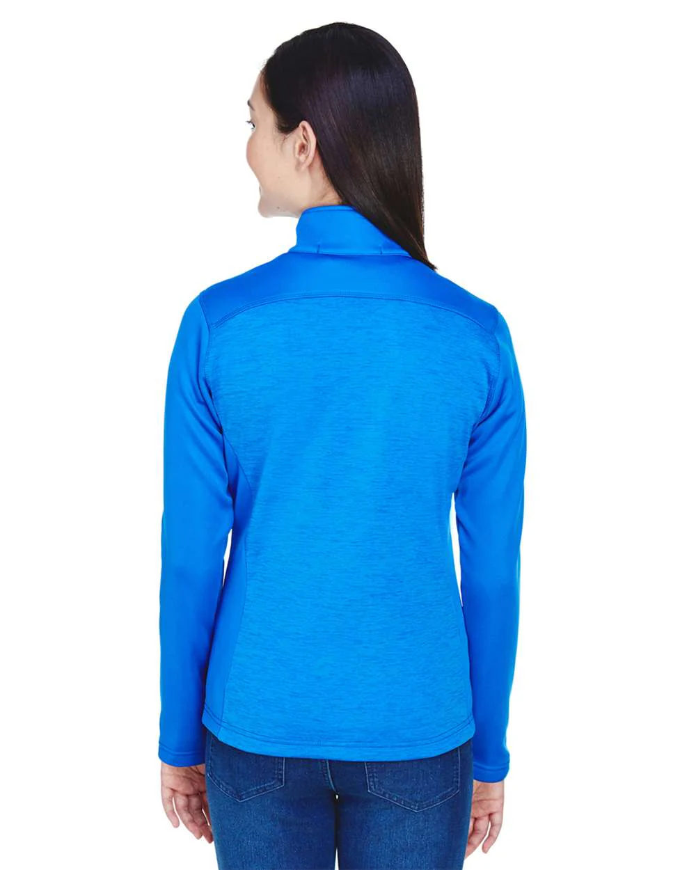 Devon & Jones-DG796W-Women's Newbury Colorblock Mélange Fleece Full-Zip Jacket - Image 16