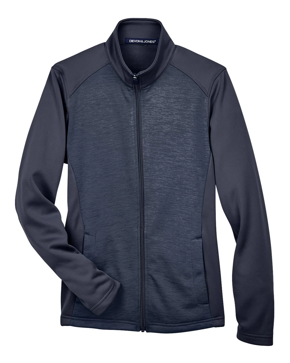 Devon & Jones-DG796W-Women's Newbury Colorblock Mélange Fleece Full-Zip Jacket - Image 17