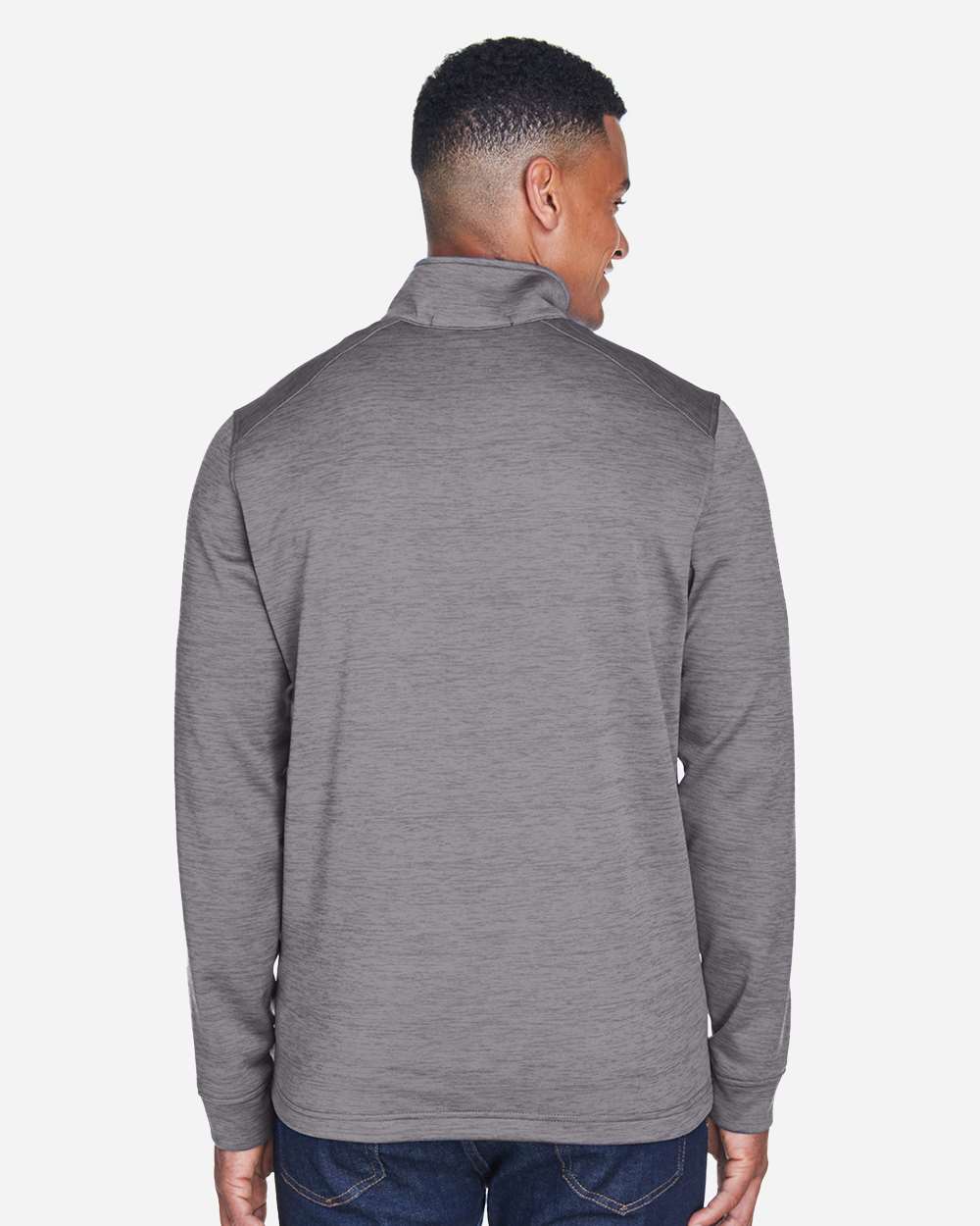 Devon & Jones-DG798-Men's Newbury Mélange Fleece Quarter-Zip Pullover - Image 11