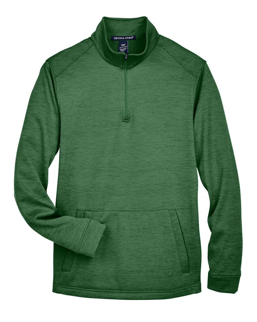 Devon & Jones-DG798-Men's Newbury Mélange Fleece Quarter-Zip Pullover - Image 12