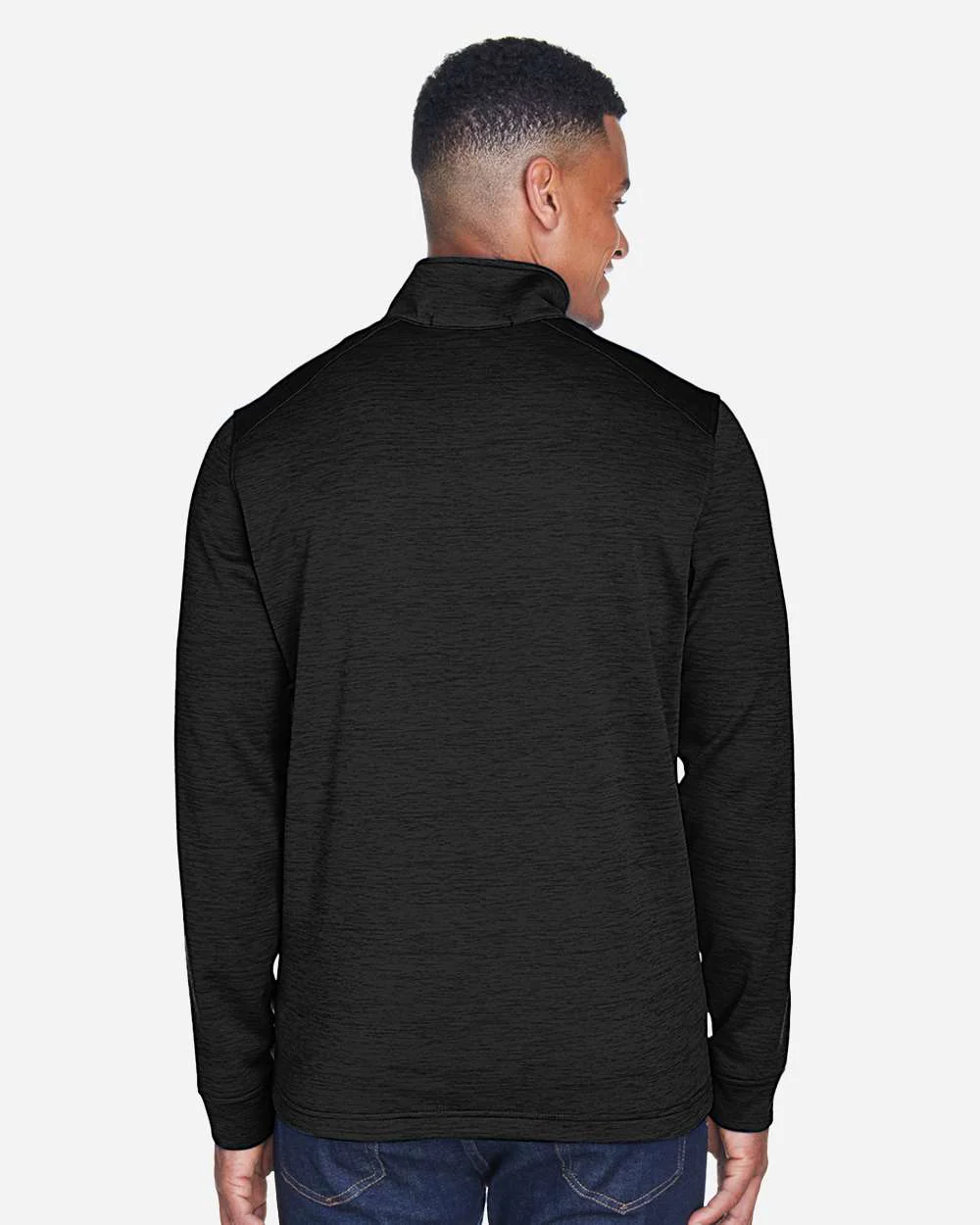 Devon & Jones-DG798-Men's Newbury Mélange Fleece Quarter-Zip Pullover - Image 5