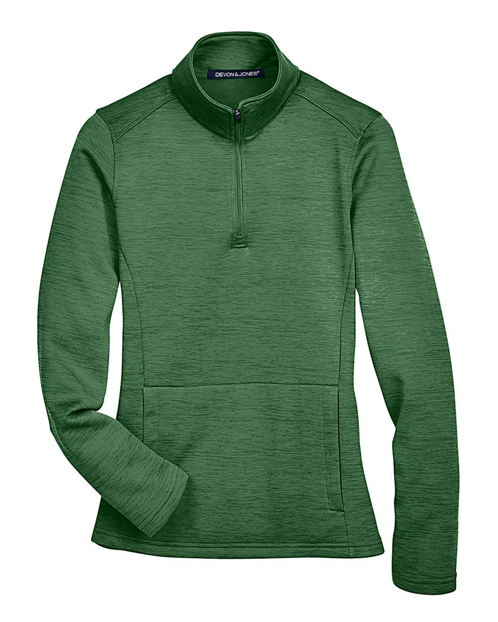 Devon & Jones-DG798W-Women's Newbury Mélange Fleece Quarter-Zip Pullover - Image 12