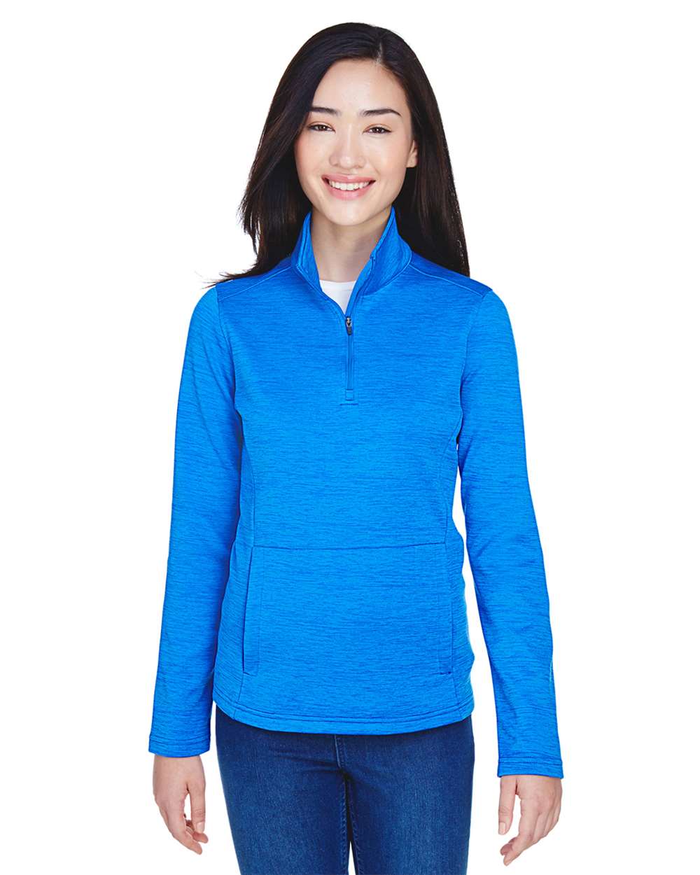 Devon & Jones-DG798W-Women's Newbury Mélange Fleece Quarter-Zip Pullover - Image 19