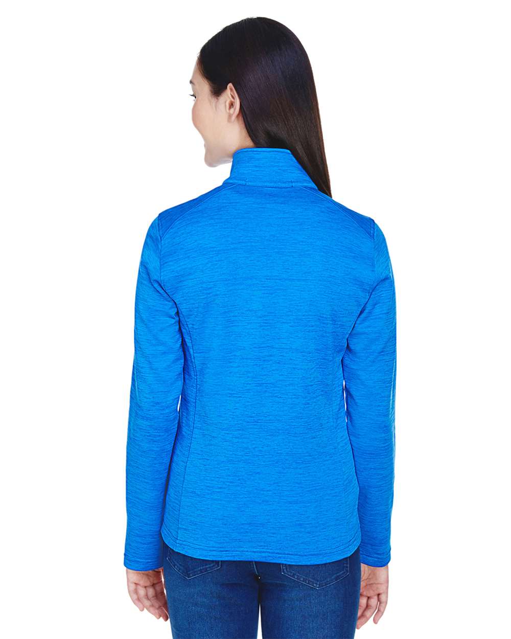 Devon & Jones-DG798W-Women's Newbury Mélange Fleece Quarter-Zip Pullover - Image 21