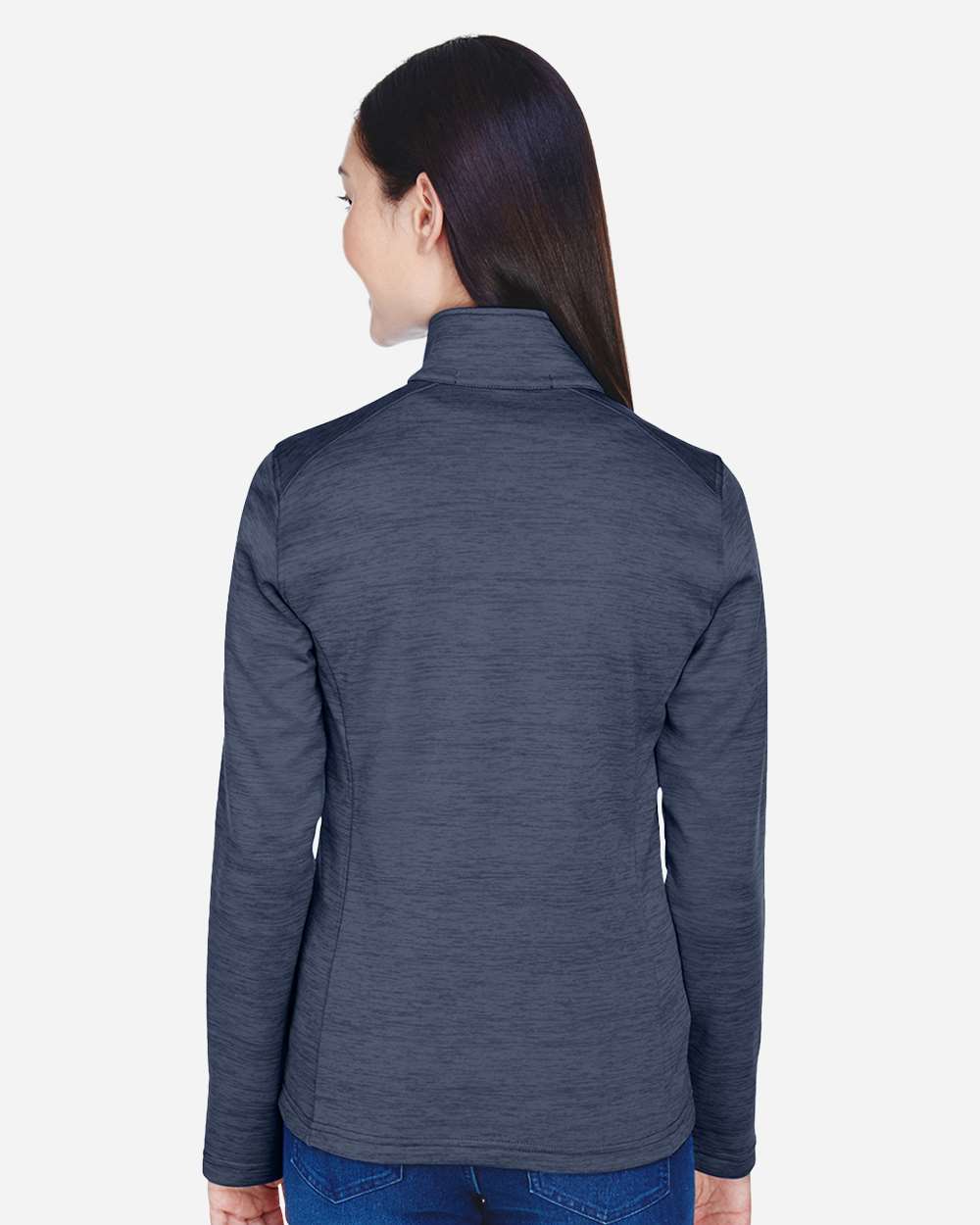 Devon & Jones-DG798W-Women's Newbury Mélange Fleece Quarter-Zip Pullover - Image 26