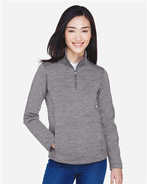 Devon & Jones-DG798W-Women's Newbury Mélange Fleece Quarter-Zip Pullover - Image 28