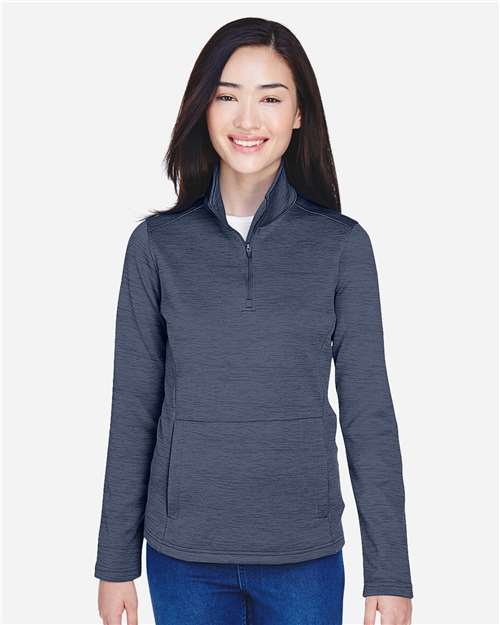 Devon & Jones-DG798W-Women's Newbury Mélange Fleece Quarter-Zip Pullover - Image 29
