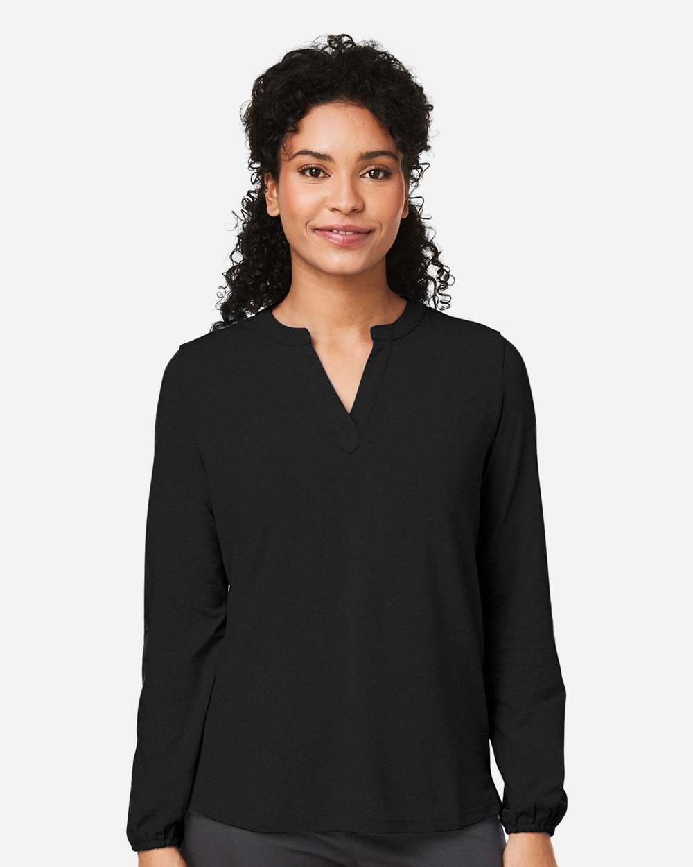 Devon & Jones-DP122W-Women's Raleigh Half-Placket Knit Top - Image 4