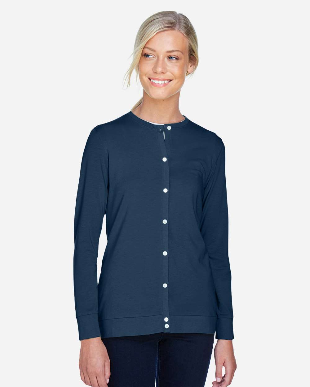 Devon & Jones-DP181W-Women's Perfect Fit™ Ribbon Cardigan - Image 19