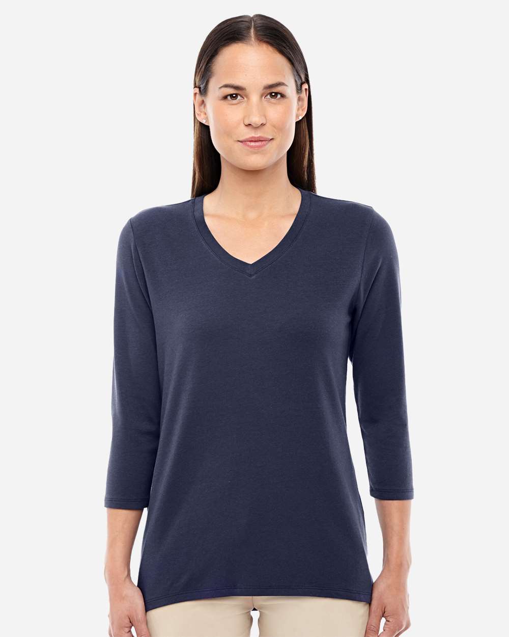Devon & Jones-DP184W-Women's Perfect Fit™ Bracelet-Length V-Neck Top - Image 21