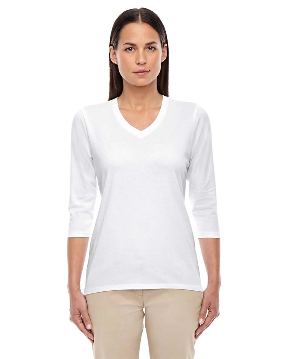 Devon & Jones-DP184W-Women's Perfect Fit™ Bracelet-Length V-Neck Top - Image 25
