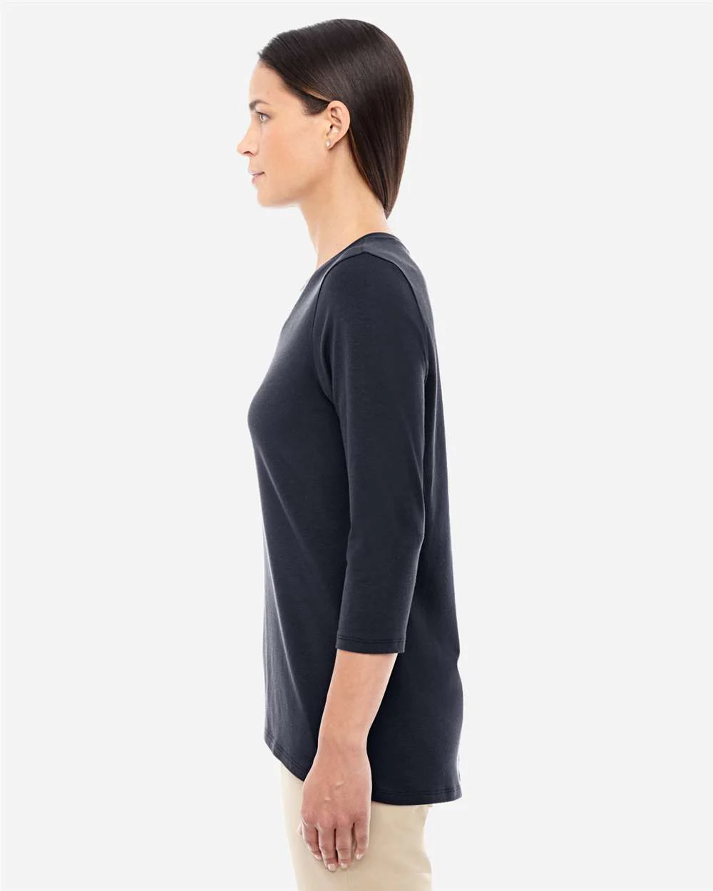 Devon & Jones-DP184W-Women's Perfect Fit™ Bracelet-Length V-Neck Top - Image 3