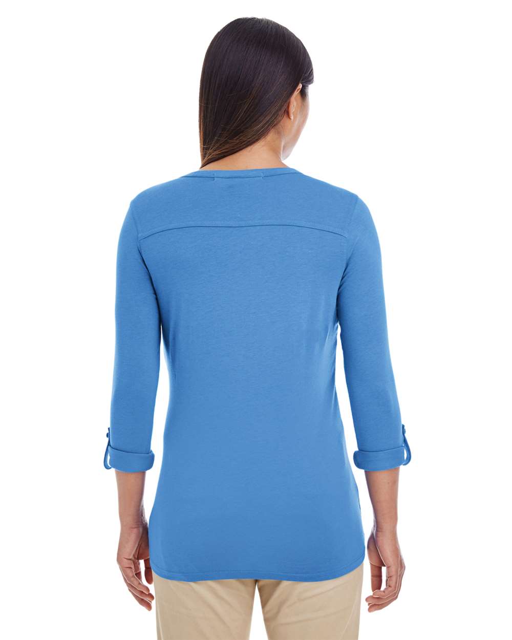 Devon & Jones-DP186W-Women's Perfect Fit™ Y-Placket Convertible Sleeve Knit Top - Image 12