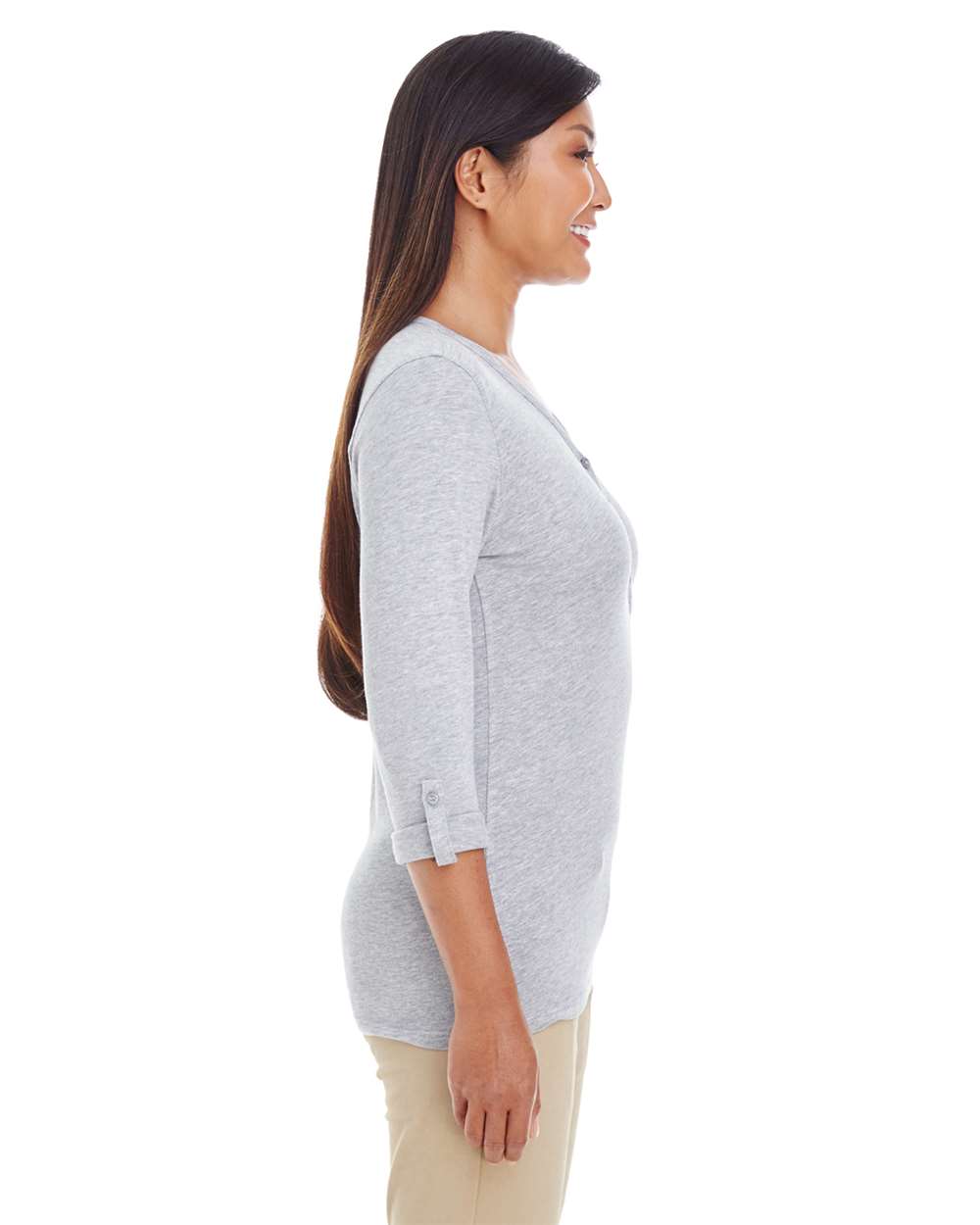 Devon & Jones-DP186W-Women's Perfect Fit™ Y-Placket Convertible Sleeve Knit Top - Image 15