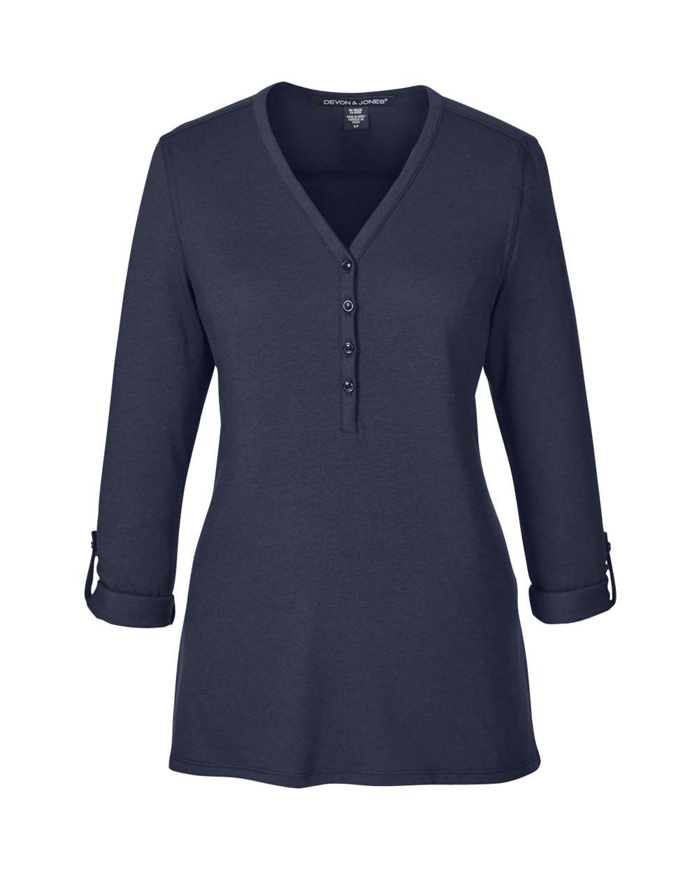 Devon & Jones-DP186W-Women's Perfect Fit™ Y-Placket Convertible Sleeve Knit Top - Image 17