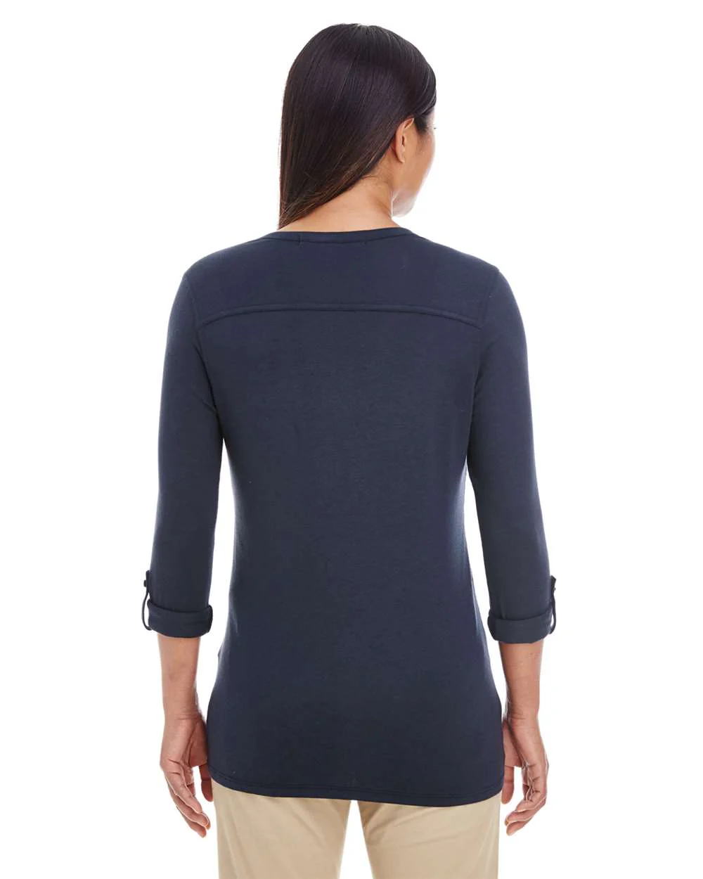 Devon & Jones-DP186W-Women's Perfect Fit™ Y-Placket Convertible Sleeve Knit Top - Image 20