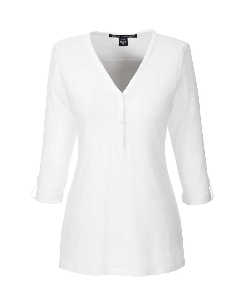 Devon & Jones-DP186W-Women's Perfect Fit™ Y-Placket Convertible Sleeve Knit Top - Image 21