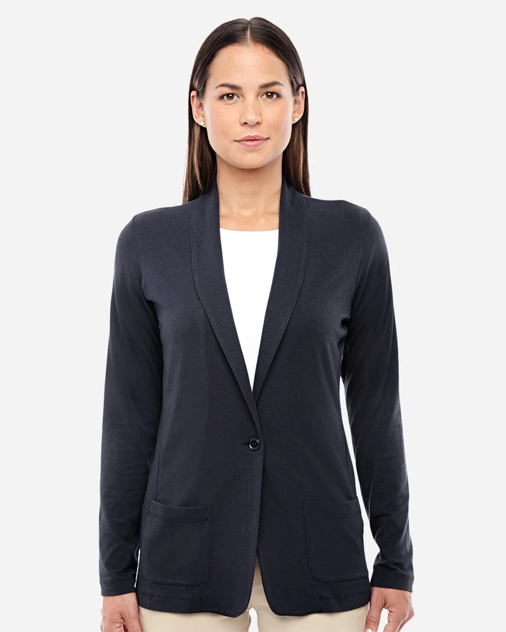 Devon & Jones-DP462W-Women's Perfect Fit™ Shawl Collar Cardigan - Image 5