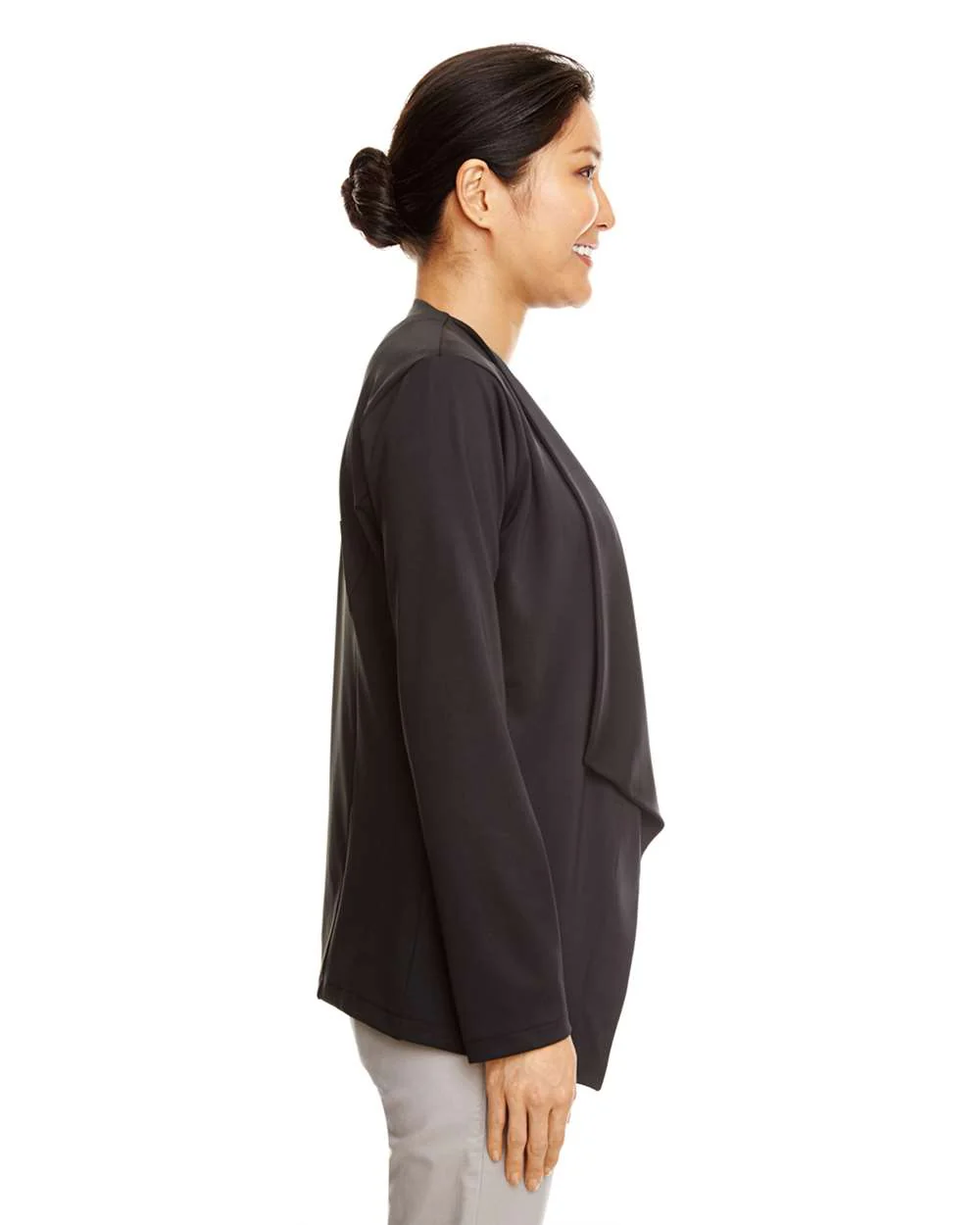 Devon & Jones-DP465W-Women's Perfect Fit™ Draped Open Blazer - Image 2
