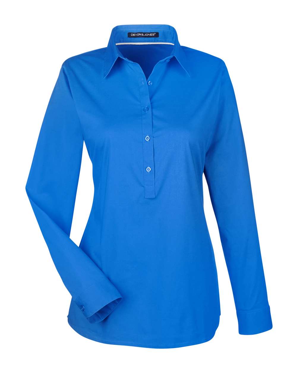 Devon & Jones-DP610W-Women's Perfect Fit™ Half-Placket Tunic Dress Shirt - Image 2