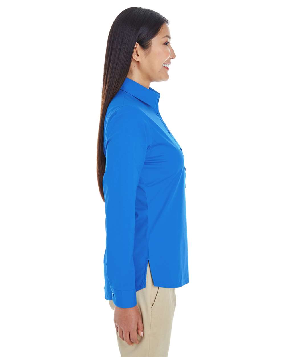 Devon & Jones-DP610W-Women's Perfect Fit™ Half-Placket Tunic Dress Shirt - Image 4