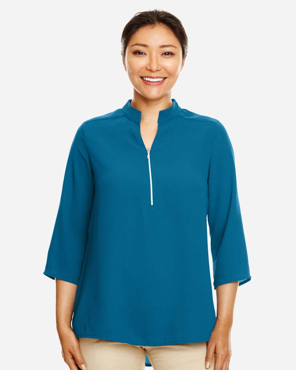 Devon & Jones-DP611W-Women's Perfect Fit™  Three-Quarter Sleeve Crepe Tunic - Image 11