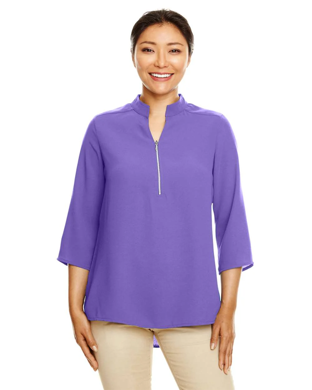 Devon & Jones-DP611W-Women's Perfect Fit™  Three-Quarter Sleeve Crepe Tunic - Image 15