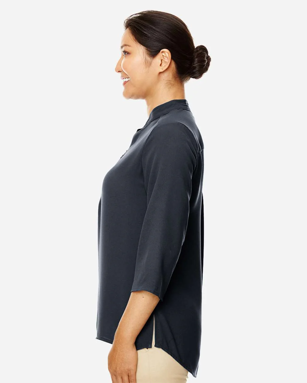 Devon & Jones-DP611W-Women's Perfect Fit™  Three-Quarter Sleeve Crepe Tunic - Image 3