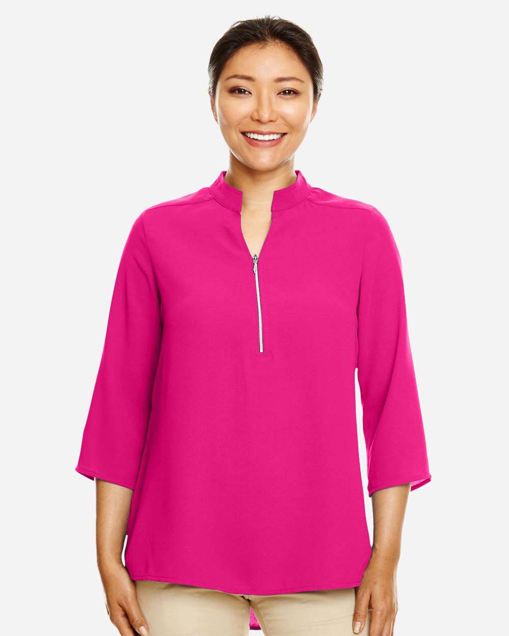 Devon & Jones-DP611W-Women's Perfect Fit™  Three-Quarter Sleeve Crepe Tunic - Image 7