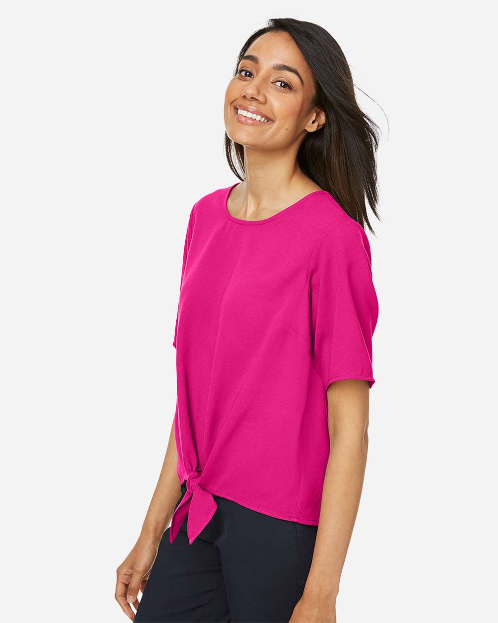 Devon & Jones-DP617W-Women's Perfect Fit™ Tie Front Blouse - Image 12