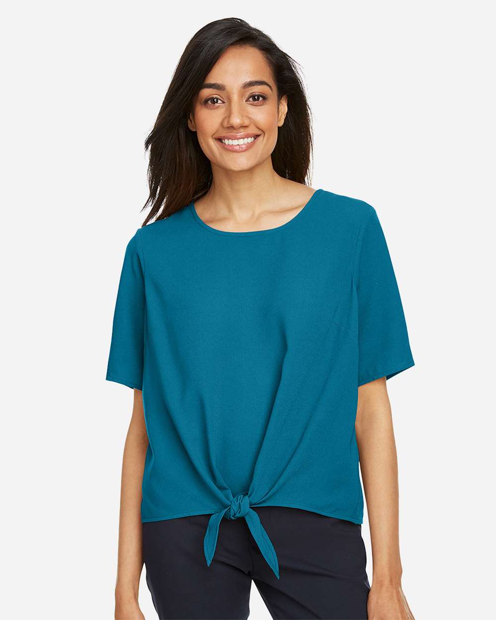 Devon & Jones-DP617W-Women's Perfect Fit™ Tie Front Blouse - Image 17