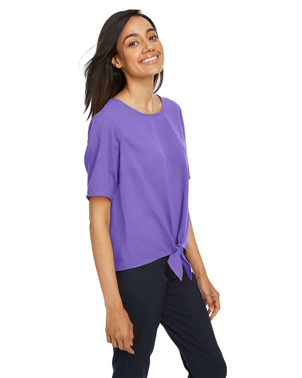 Devon & Jones-DP617W-Women's Perfect Fit™ Tie Front Blouse - Image 24