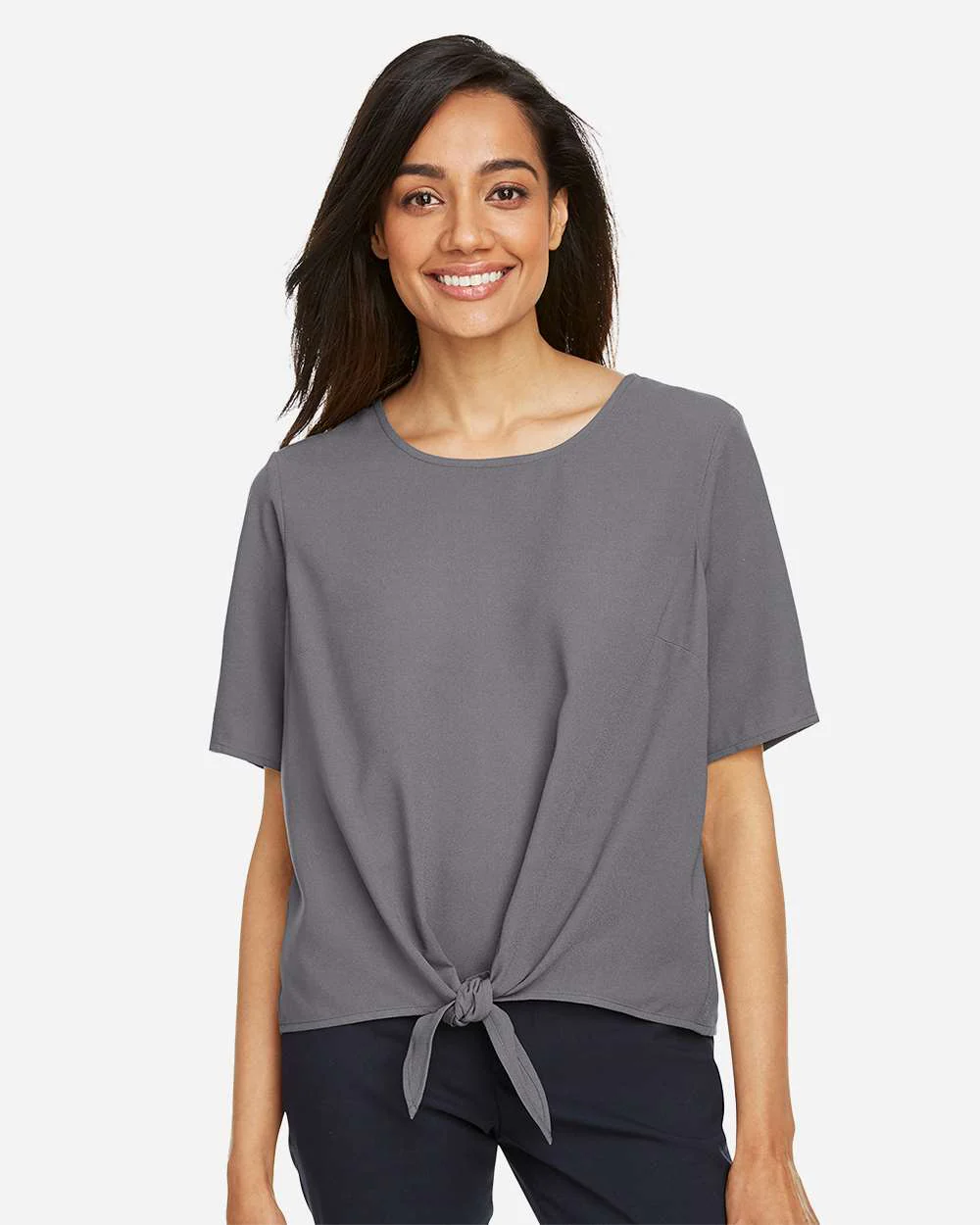Devon & Jones-DP617W-Women's Perfect Fit™ Tie Front Blouse - Image 29
