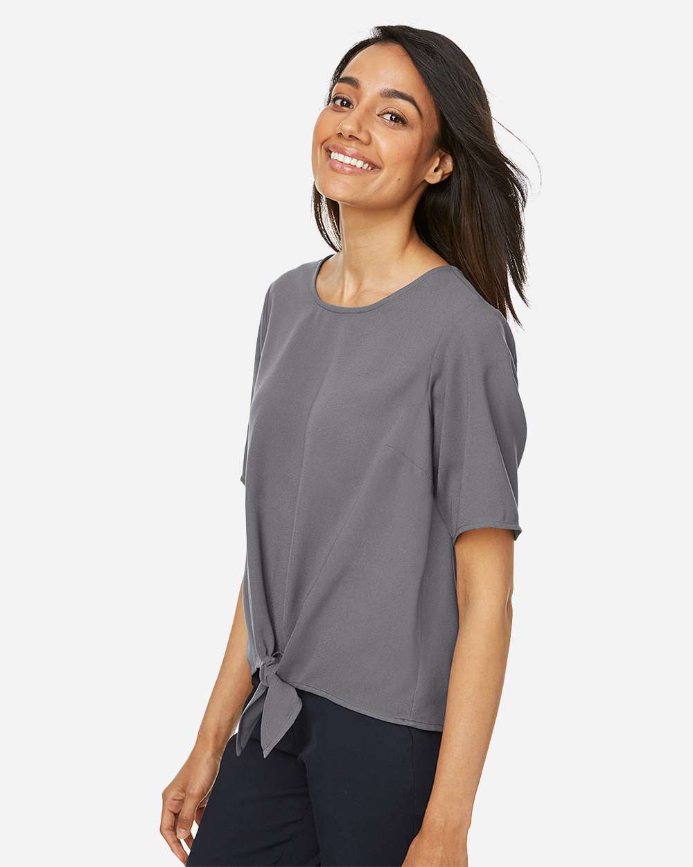 Devon & Jones-DP617W-Women's Perfect Fit™ Tie Front Blouse - Image 30