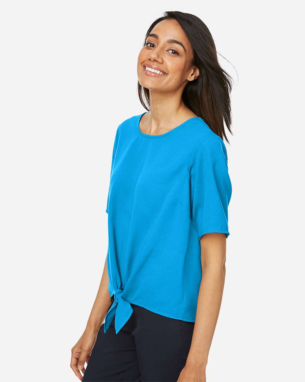 Devon & Jones-DP617W-Women's Perfect Fit™ Tie Front Blouse - Image 36