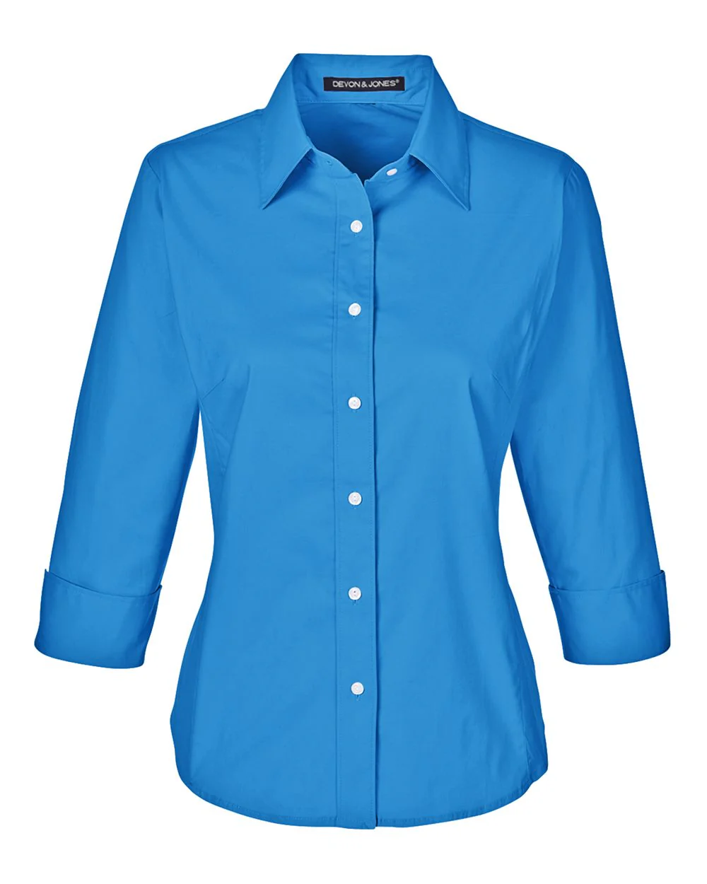 Devon & Jones-DP625W-Women's Perfect Fit™ Three-Quarter Sleeve Stretch Poplin Dress Shirt - Image 12